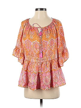 Calypso St. Barth Long Sleeve Silk Top (view 1)