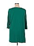 Susan Graver Solid Green Long Sleeve Top Size 1X (Plus) - photo 2