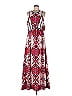 GB Paisley Baroque Print Aztec Or Tribal Print Red Pink Casual Dress Size 6 - photo 1