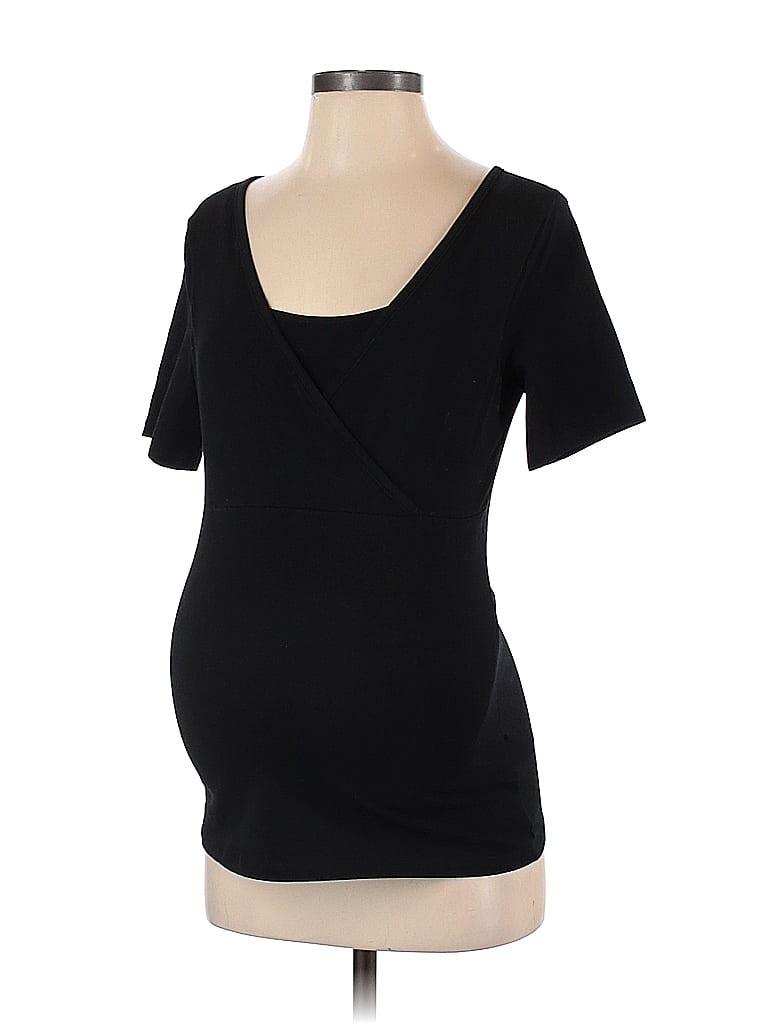 H&M Mama Black Short Sleeve T-Shirt Size S (Maternity) - photo 1