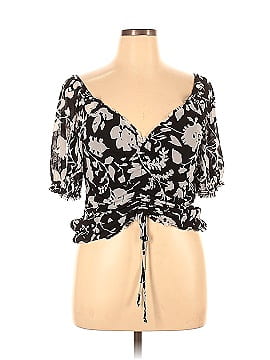 INC International Concepts Short Sleeve Blouse (view 1)