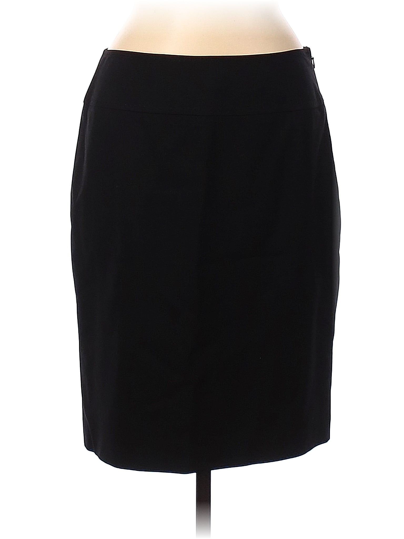 Jupe Elie Tahari Lelia Noire – Taille 0 – Coupe Crayon, Métallisée