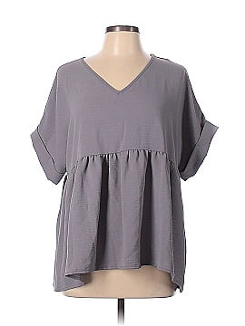 The ZigZag Stripe Short Sleeve Blouse (view 1)