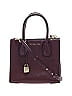 MICHAEL Michael Kors 100% Leather Solid Maroon Purple Leather Satchel One Size - photo 1