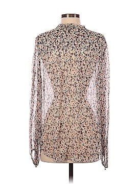 Theory Long Sleeve Silk Top (view 2)