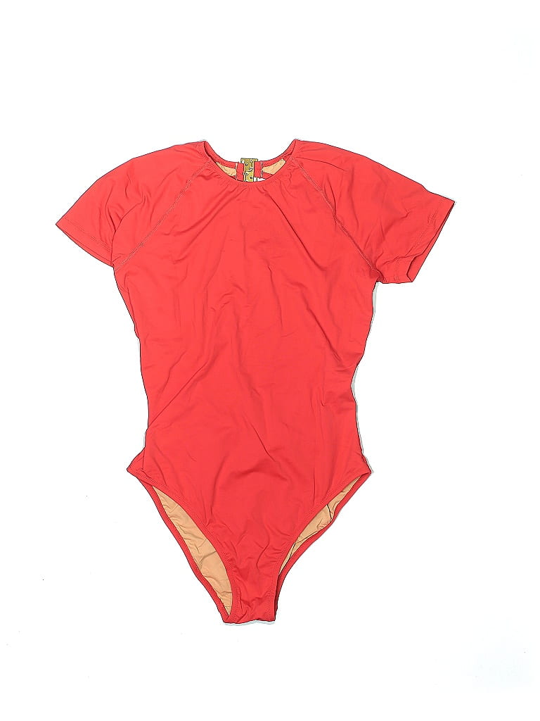 J.Crew Solid Red One Piece Swimsuit Size 6 73 off ThredUp