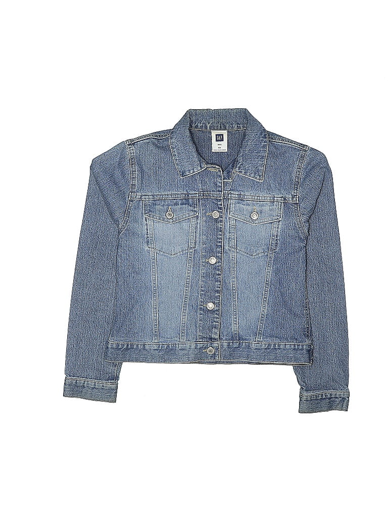 Gap Outlet Solid Blue Denim Jacket Size XXL - photo 1