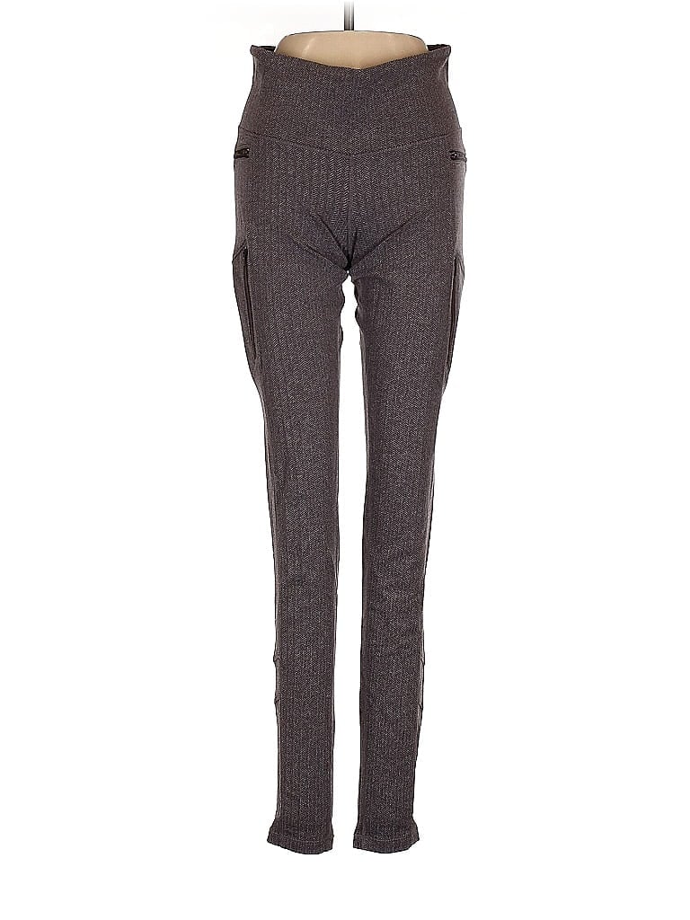 Athleta Houndstooth Jacquard Marled Grid Tweed Chevron-herringbone Gray Yoga Pants Size XS - photo 1