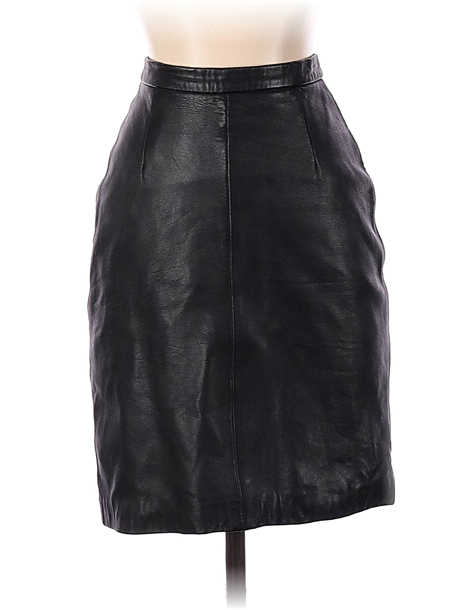 Michael Hoban Black Leather Skirt Size 3 - 4 - 86% off | ThredUp