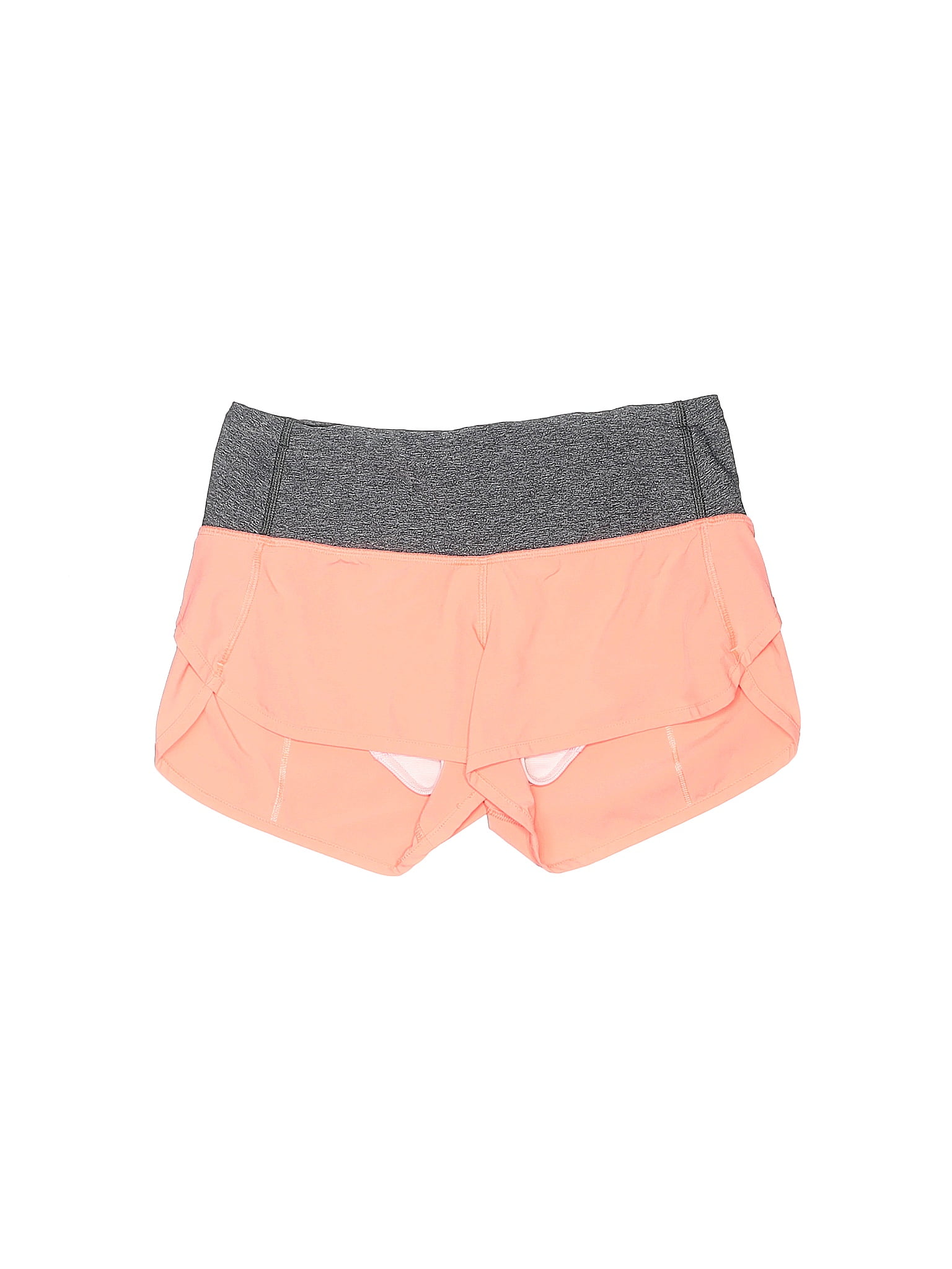 Lululemon Athletica Color Block Solid Pink Orange Athletic Shorts Size 8 -  37% off