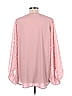 Jodifl 100% Polyester Polka Dots Pink Long Sleeve Blouse Size L - photo 2