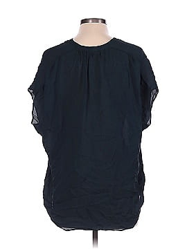 Vince. Short Sleeve Silk Top (view 2)