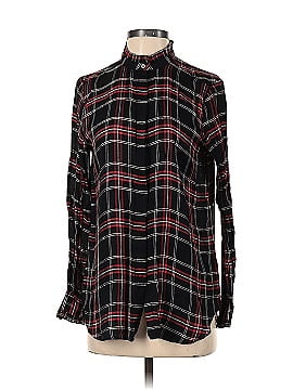 Ann Taylor LOFT Plaid Ruffle Softened Shirt (view 1)