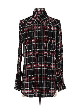 Ann Taylor LOFT Plaid Ruffle Softened Shirt (view 2)