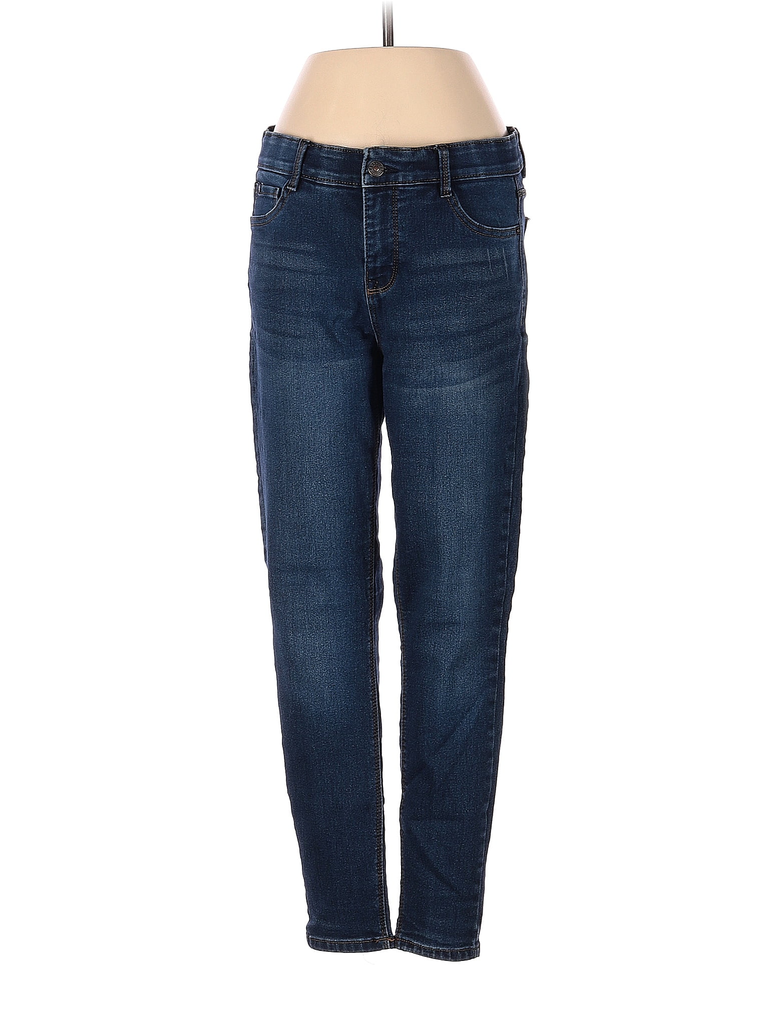 Curve Appeal Solid Blue Jeans Size 4 68 off ThredUp