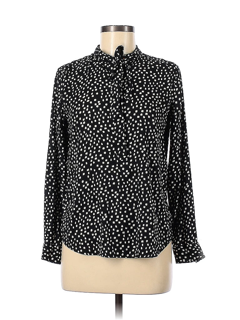 Ann Taylor Factory Black Long Sleeve Blouse Size M (Petite) - 60% off ...