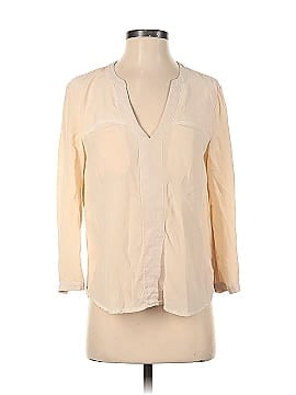 7 For All Mankind Long Sleeve Silk Top (view 1)