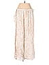 Echo 100% Viscose Jacquard Floral Motif Damask Batik Brocade Ivory Casual Pants Size S - photo 2