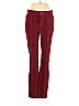 Pilcro by Anthropologie Solid Maroon Burgundy Velour Pants 25 Waist - photo 1