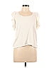 TeXTURE & THREAD Madewell 100% Cotton Ivory Short Sleeve Blouse Size L - photo 1