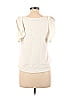 TeXTURE & THREAD Madewell 100% Cotton Ivory Short Sleeve Blouse Size L - photo 2