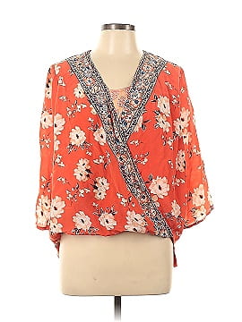 Tolani 3/4 Sleeve Silk Top (view 1)