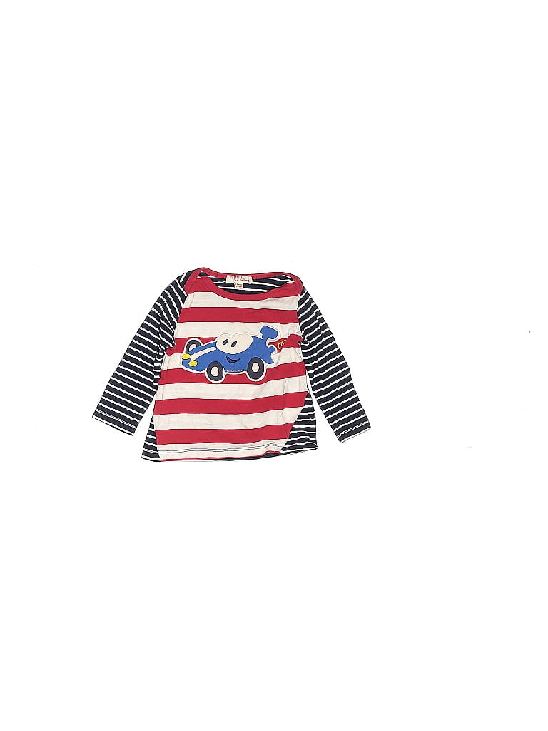 Du Pareil Au Meme DPAM 100% Cotton Stripes Red Long Sleeve T-Shirt Size 75 - photo 1