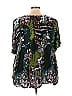 Roaman's 100% Rayon Green Short Sleeve Blouse Size 30 (Plus) - photo 2