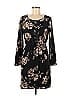 J.Crew Factory Store 100% Polyester Floral Motif Paisley Baroque Print Floral Black Casual Dress Size 6 - photo 1