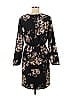 J.Crew Factory Store 100% Polyester Floral Motif Paisley Baroque Print Floral Black Casual Dress Size 6 - photo 2