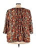 Roaman's 100% Polyester Brown Short Sleeve Blouse Size 28 (Plus) - photo 2