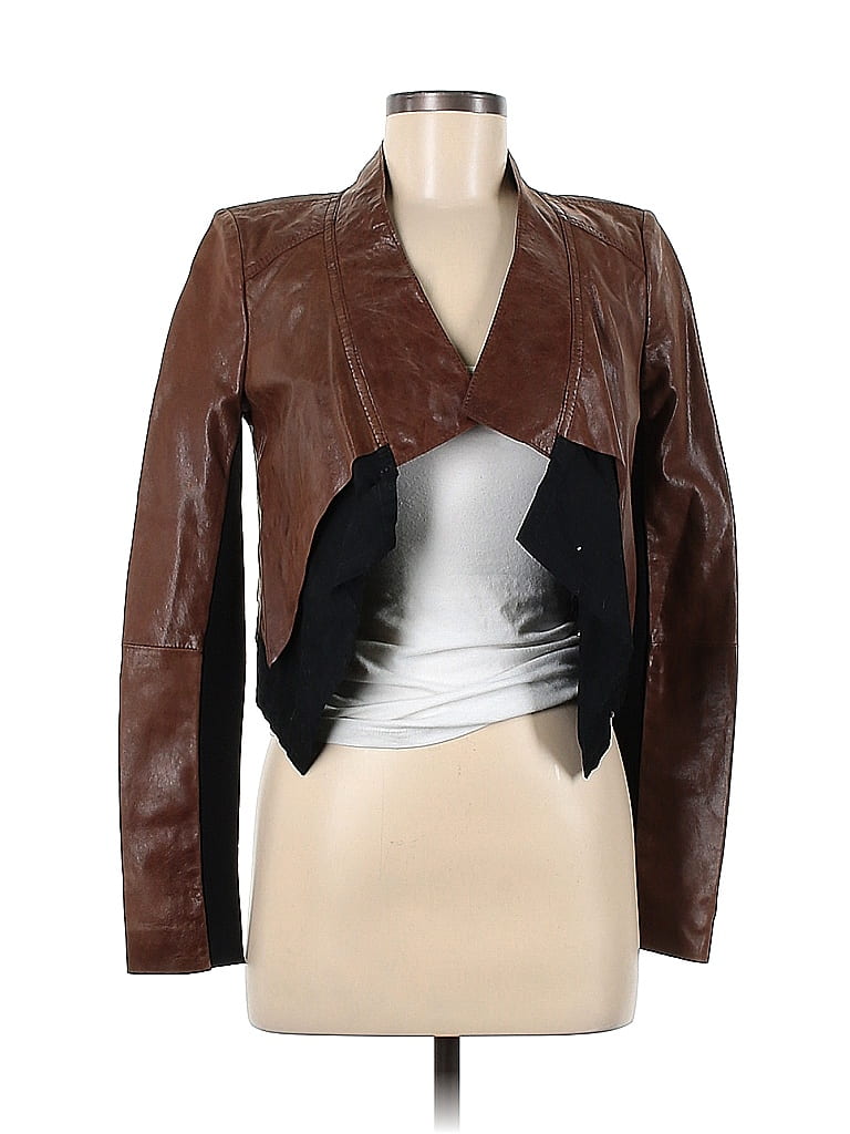 Jupe Mi-mollet En Cuir Marron BCBG Maxazria - Taille 2 - Occasion Très Bon état