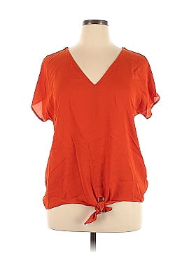 INC International Concepts Short Sleeve Blouse (view 1)