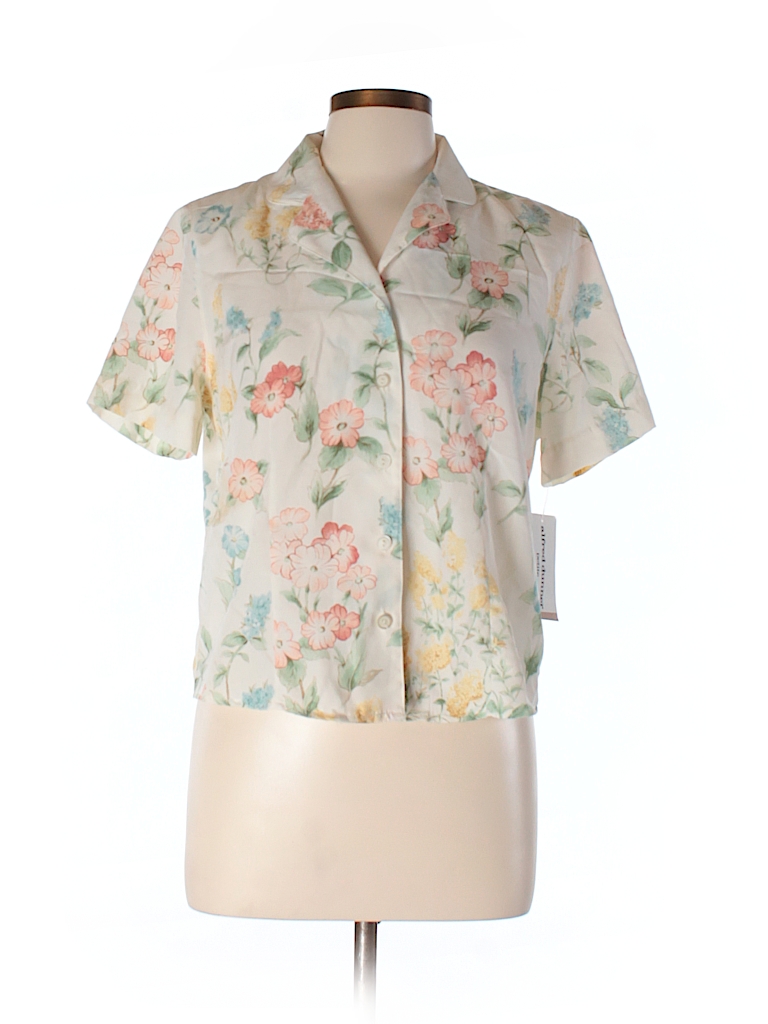 alfred dunner classics womens short sleeve blouse