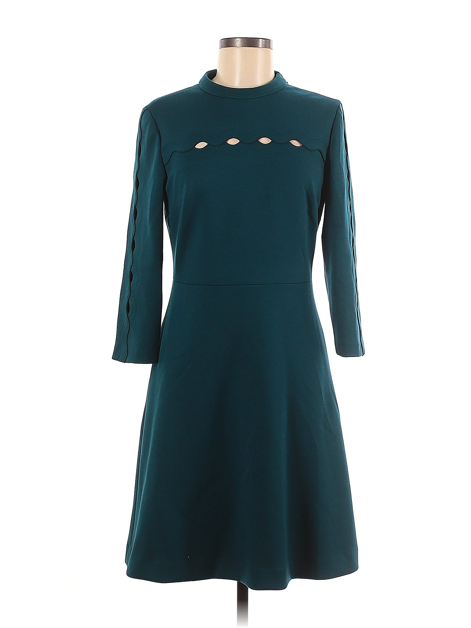 Elie Tahari Solid Teal Casual Dress Size 6 - 69% off | thredUP