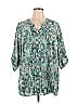 Catherines Green Long Sleeve Blouse Size 0X (Plus) - photo 1