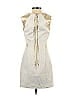 Bebe Jacquard Tweed Chevron-herringbone Brocade Gray Ivory Casual Dress Size 0 - photo 2