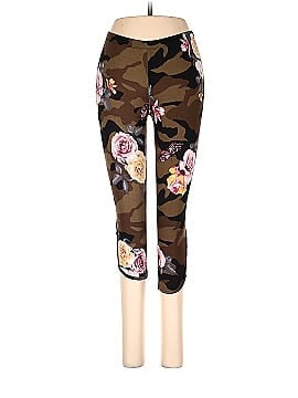 Eye Candy Jogger Leggings Pants Black Floral Soft Cotton Women's XL NWT