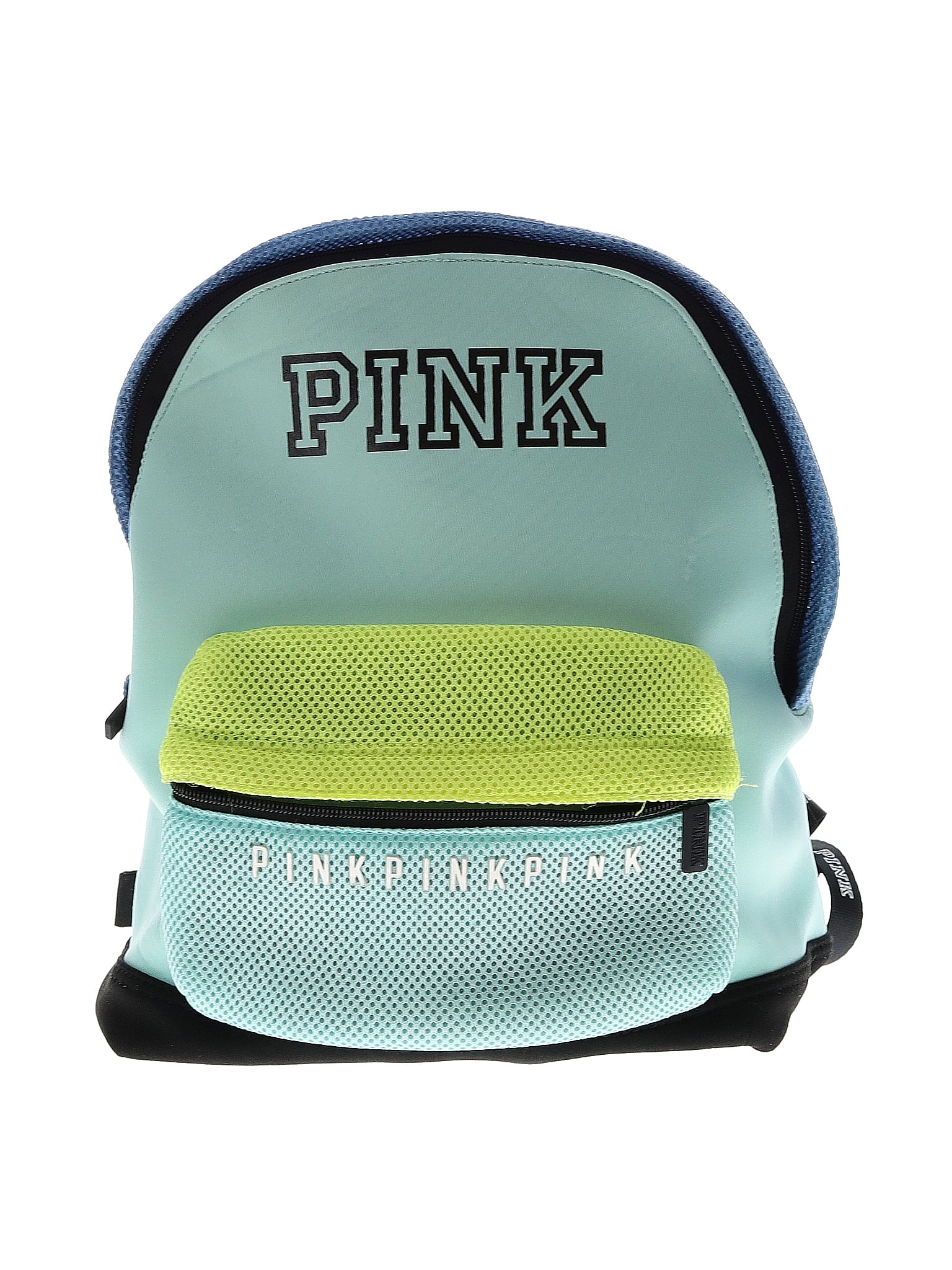 Victoria's Secret Pink Solid Multi Color Teal Backpack One Size