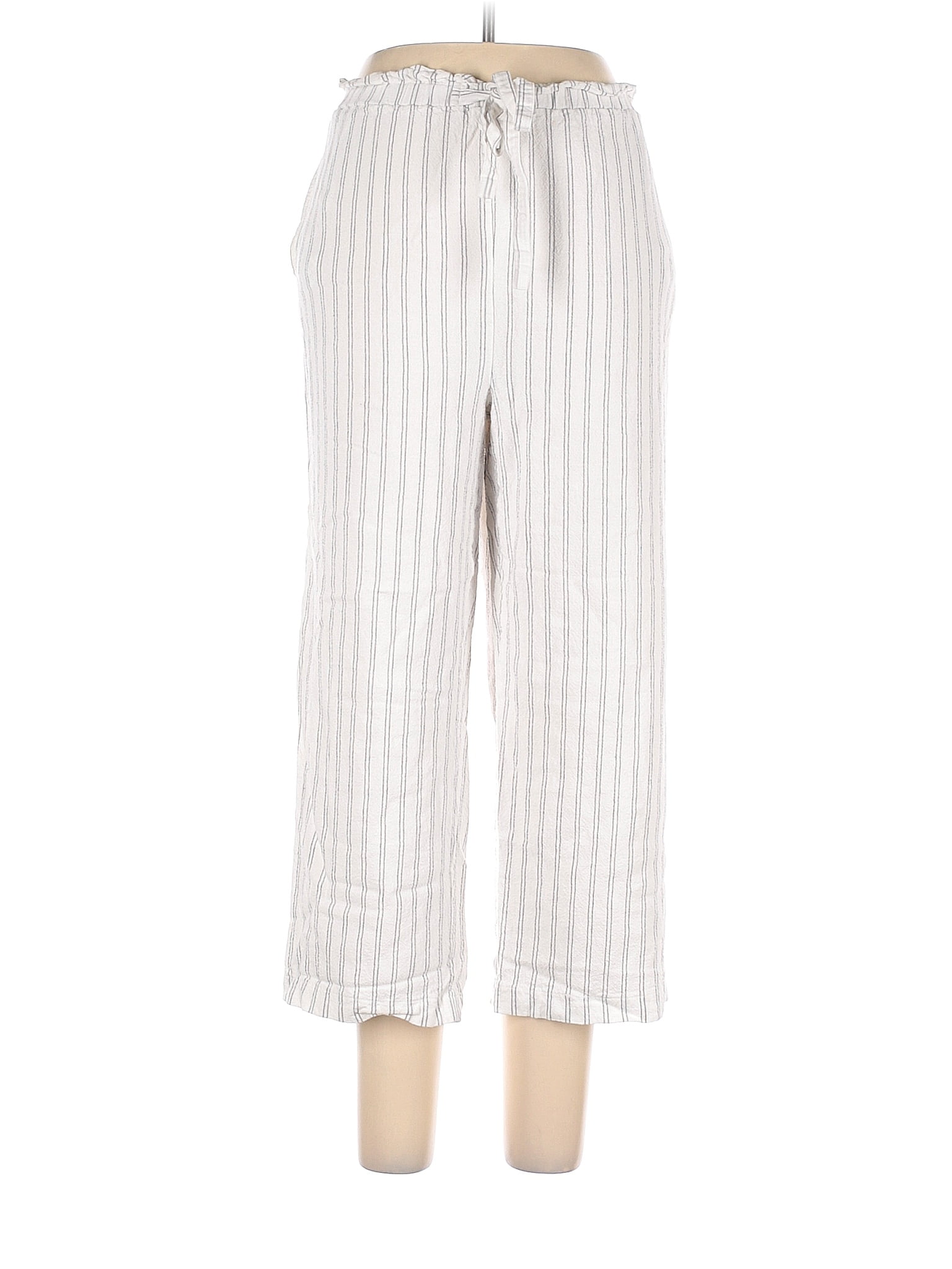 Jules Cotton/Linen Pant White Stripe