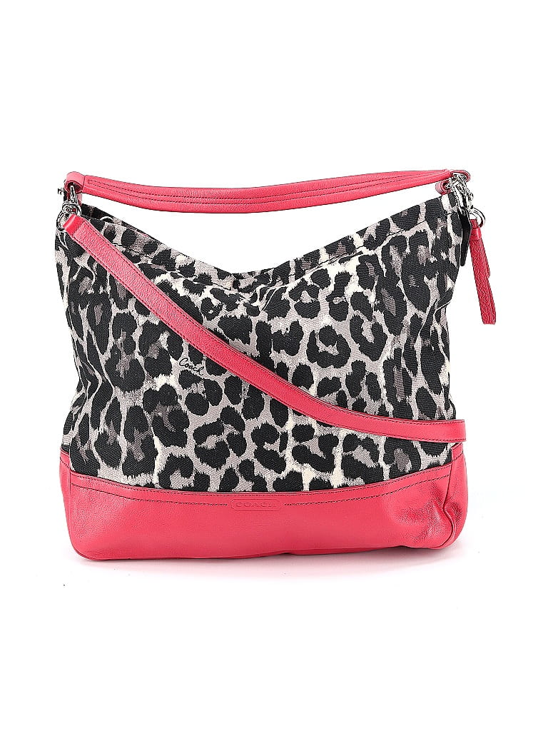 Coach Factory Color Block Leopard Print Multi Color Red Satchel One Size - photo 1