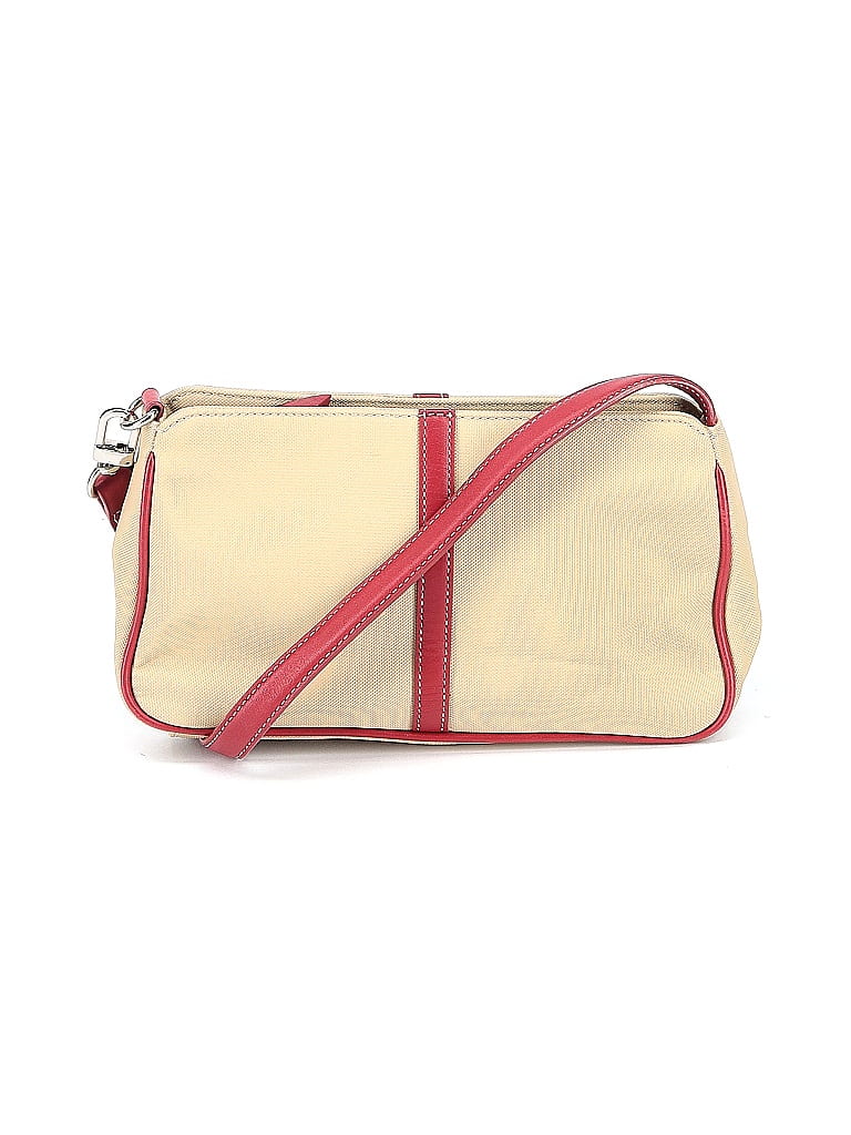 Ann Taylor Color Block Solid Ivory Shoulder Bag One Size - photo 1