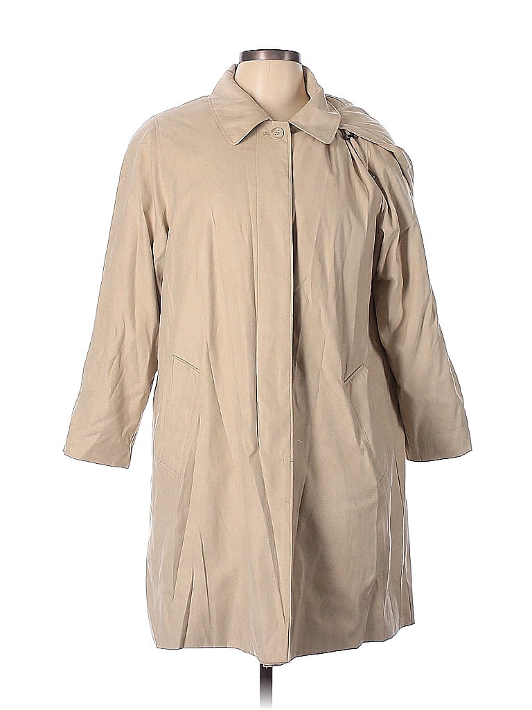 Appleseeds Solid Tan Coat Size L - 61% off | thredUP