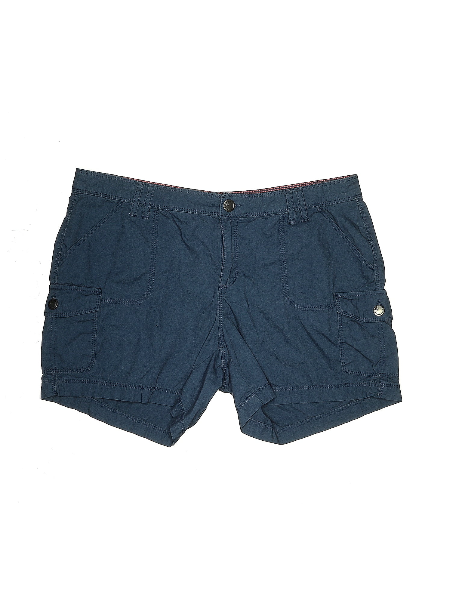 Natural Reflections 100 Cotton Solid Blue Cargo Shorts Size 14 53