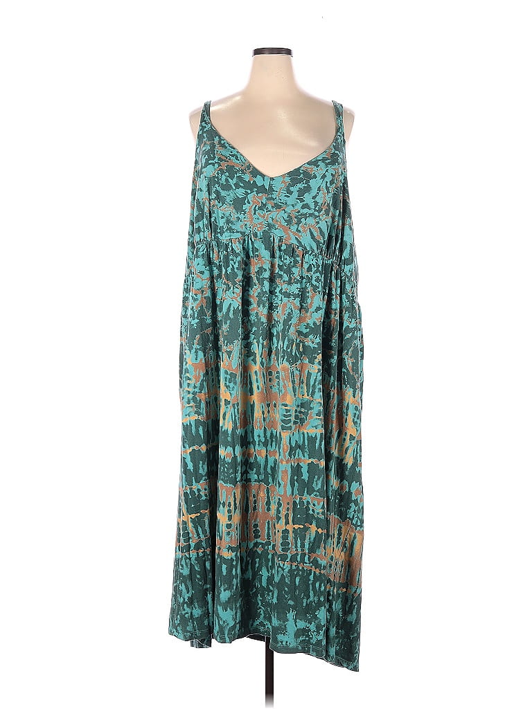 Roamans Multi Color Teal Casual Dress Size 5x Plus 62 Off Thredup 8882