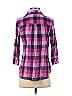 St. John's Bay 100% Cotton Checkered-gingham Plaid Pink Purple Long Sleeve Button-Down Shirt Size S (Petite) - photo 2