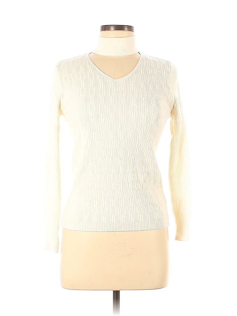 Pre-owned Shein Pullover Sweater In White