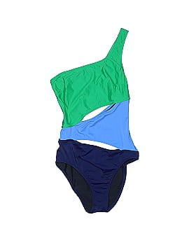 Solid & Striped One Piece Swimsuit (view 1)