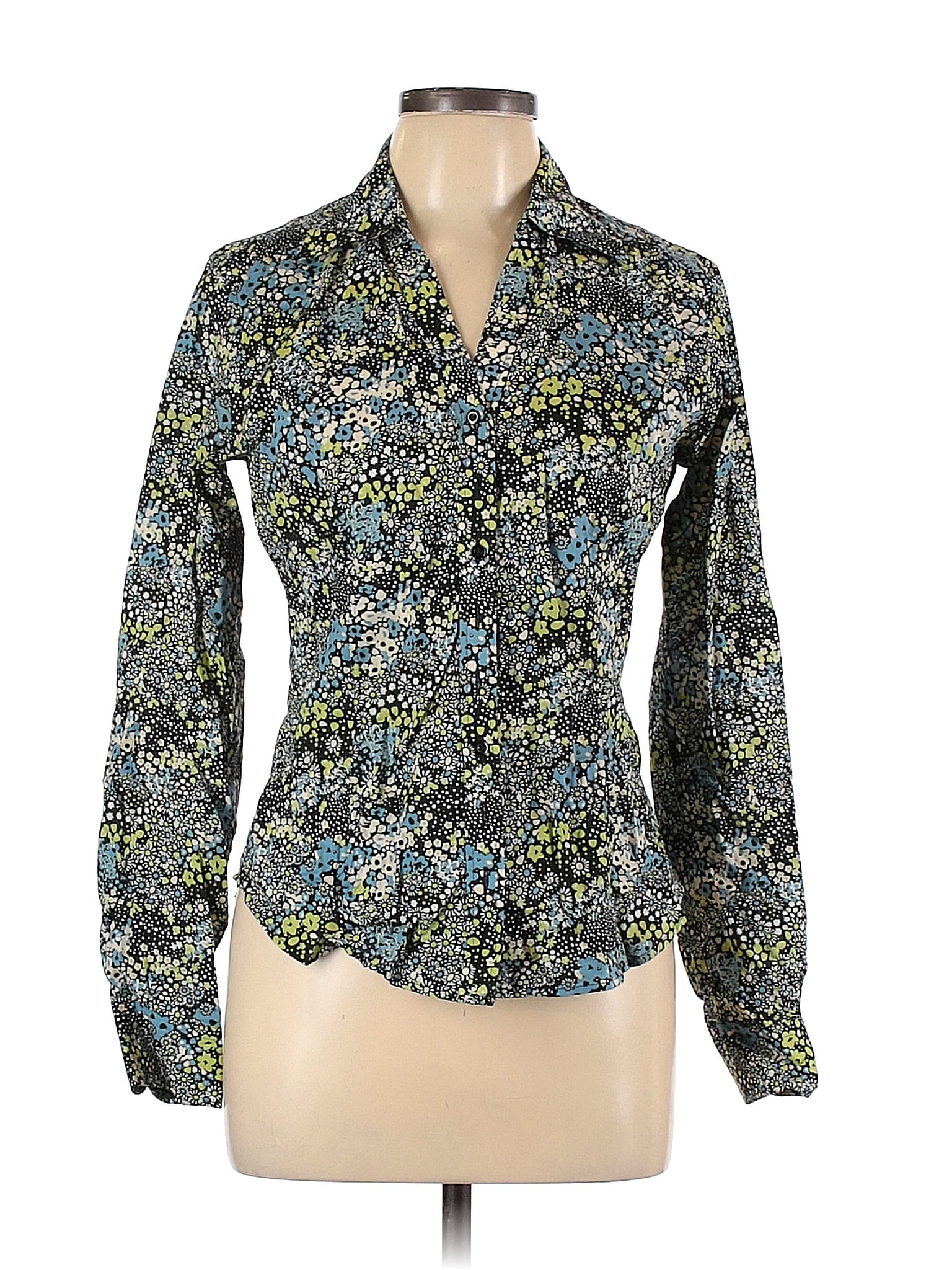 T.M. Lewin 100 Cotton Blue Long Sleeve ButtonDown Shirt Size 10 55