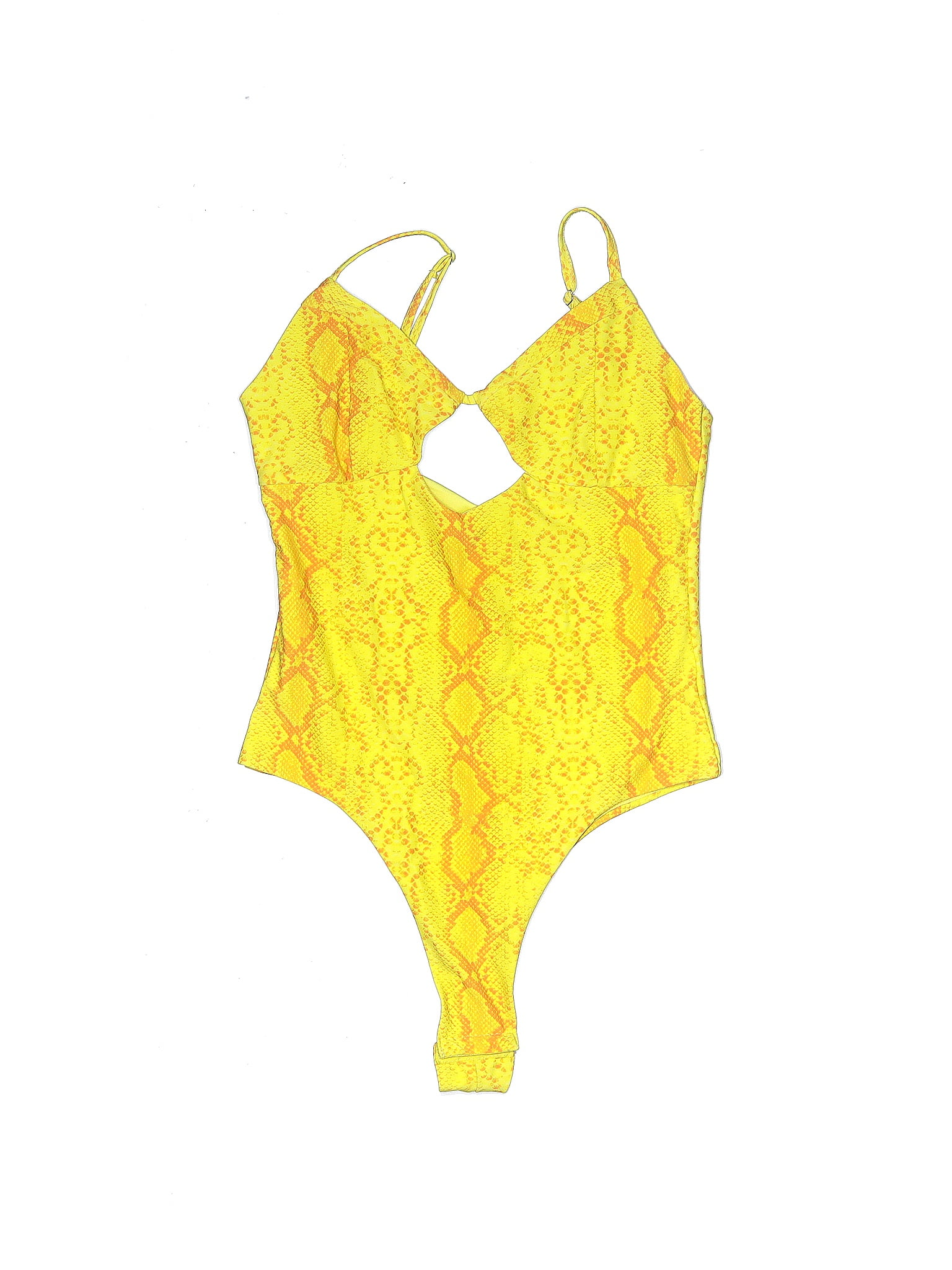 Tiger Mist Solid Yellow One Piece Swimsuit Size M - 68% off | thredUP